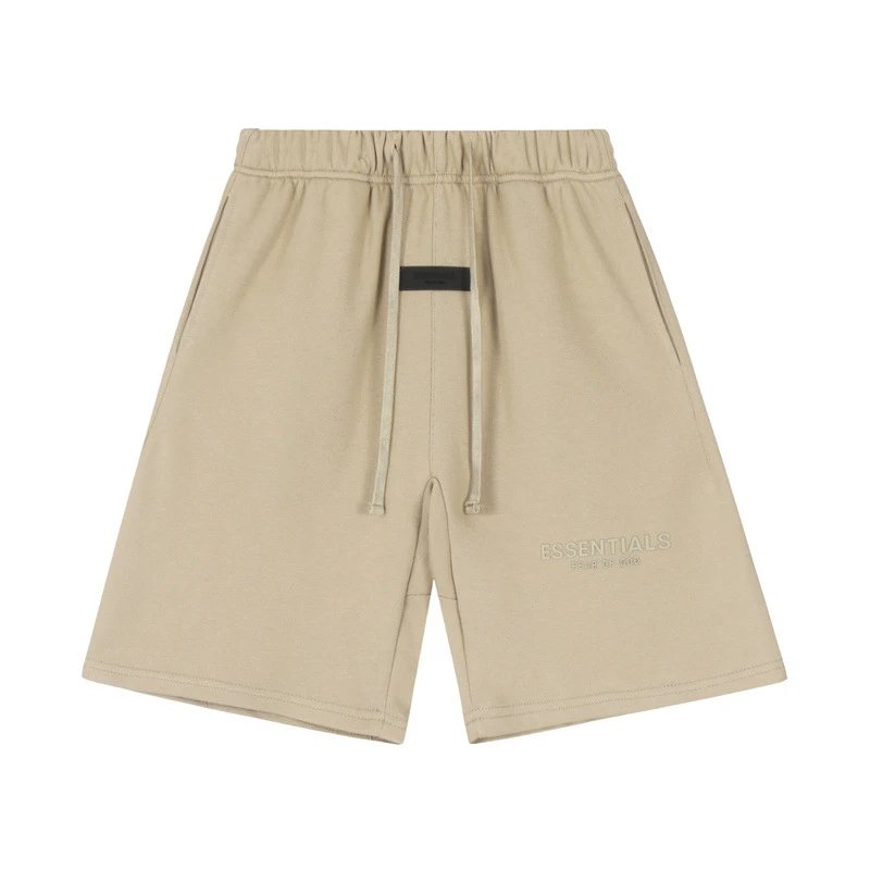 ESSENTIALS minimalist style khaki shorts