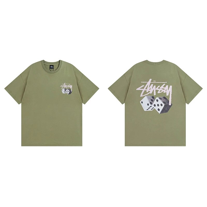 Stussy Green Spider Graphic T-Shirt Everyday Rotation Logo