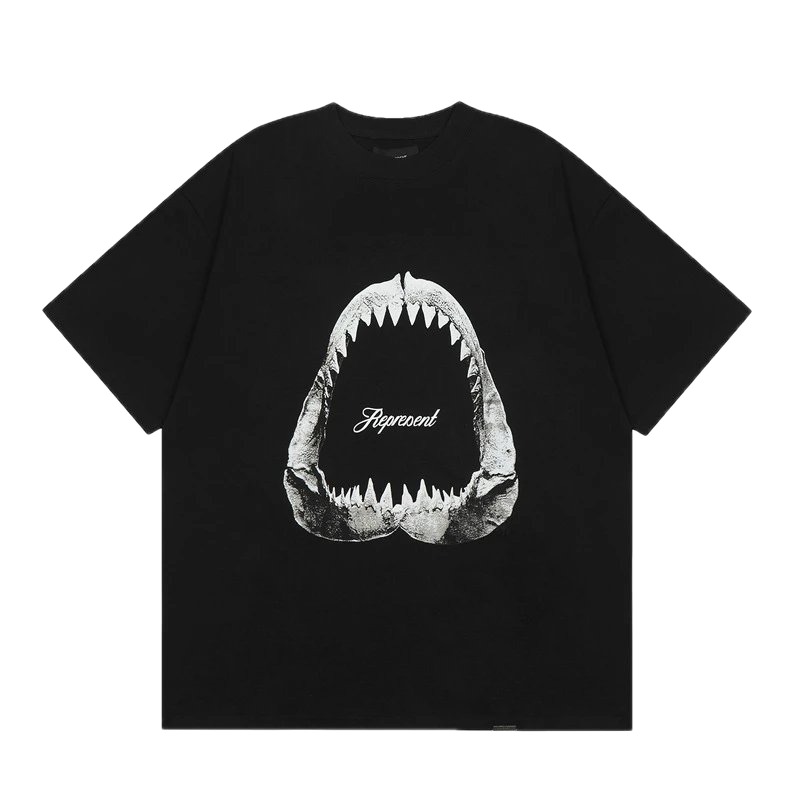 Represent Shark Jaw High Street Black Short Sleeve T-Shirt