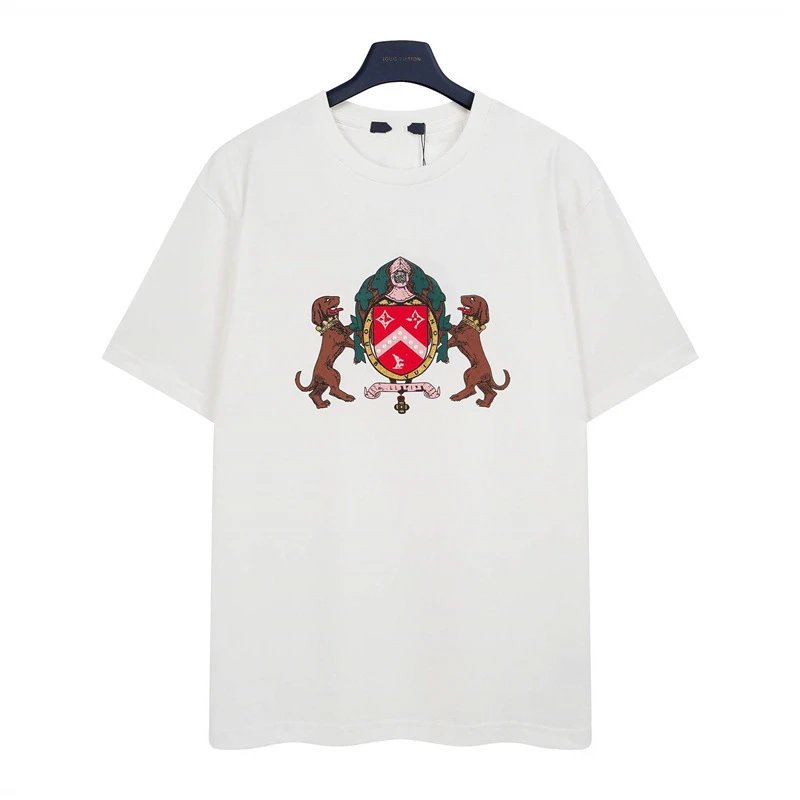 Louis Vuitton Vintage-style Badge White Short-sleeve T-shirt