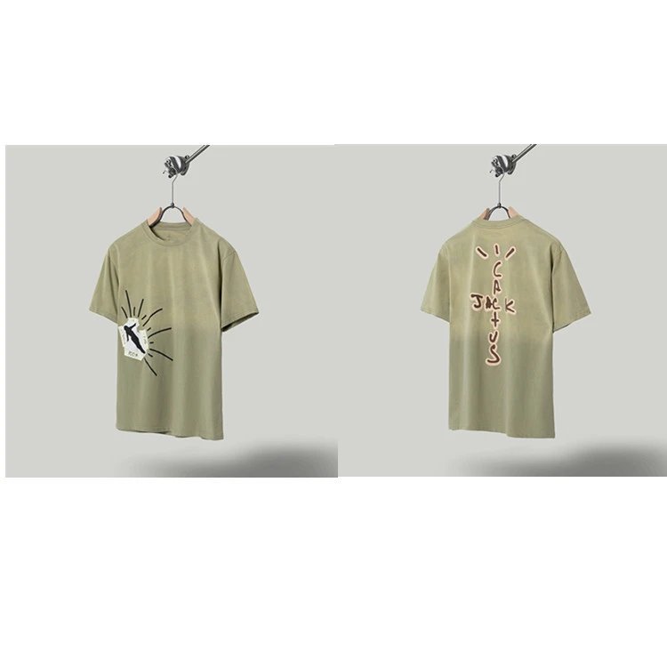 Travis Scott Cactus Jack Streetwear Khaki Green T-Shirt