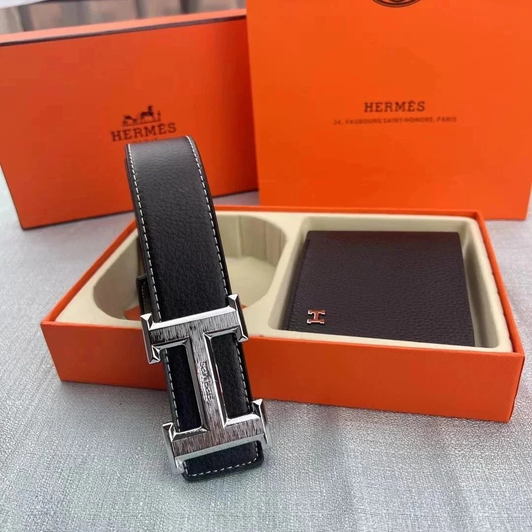 Hermes Smart-Casual Finish Reversible Leather Belt Casual Layering
