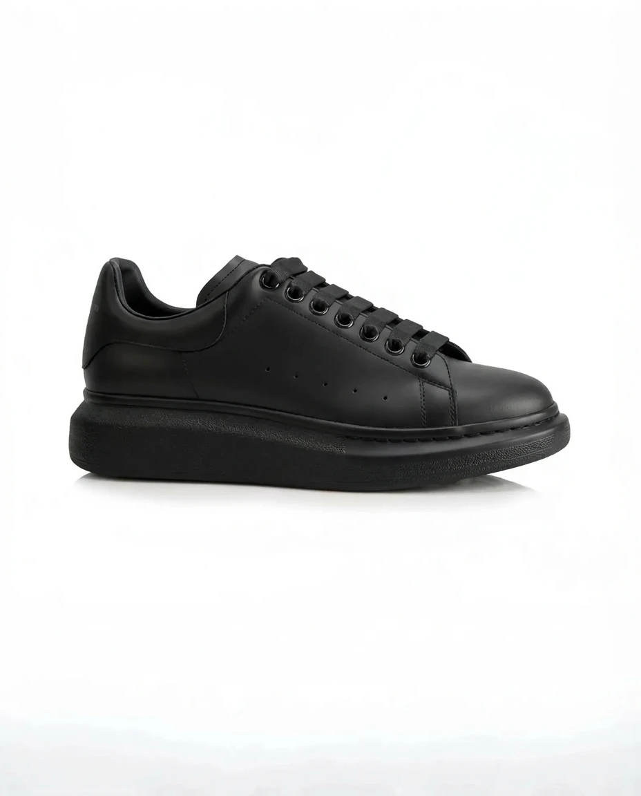 McQueen Thick-soled Casual Style Black Shoes