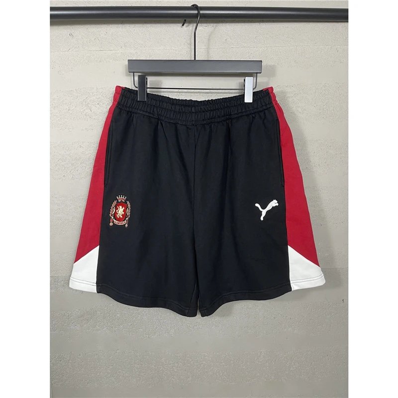 Balenciaga Retro Black and Red Shorts