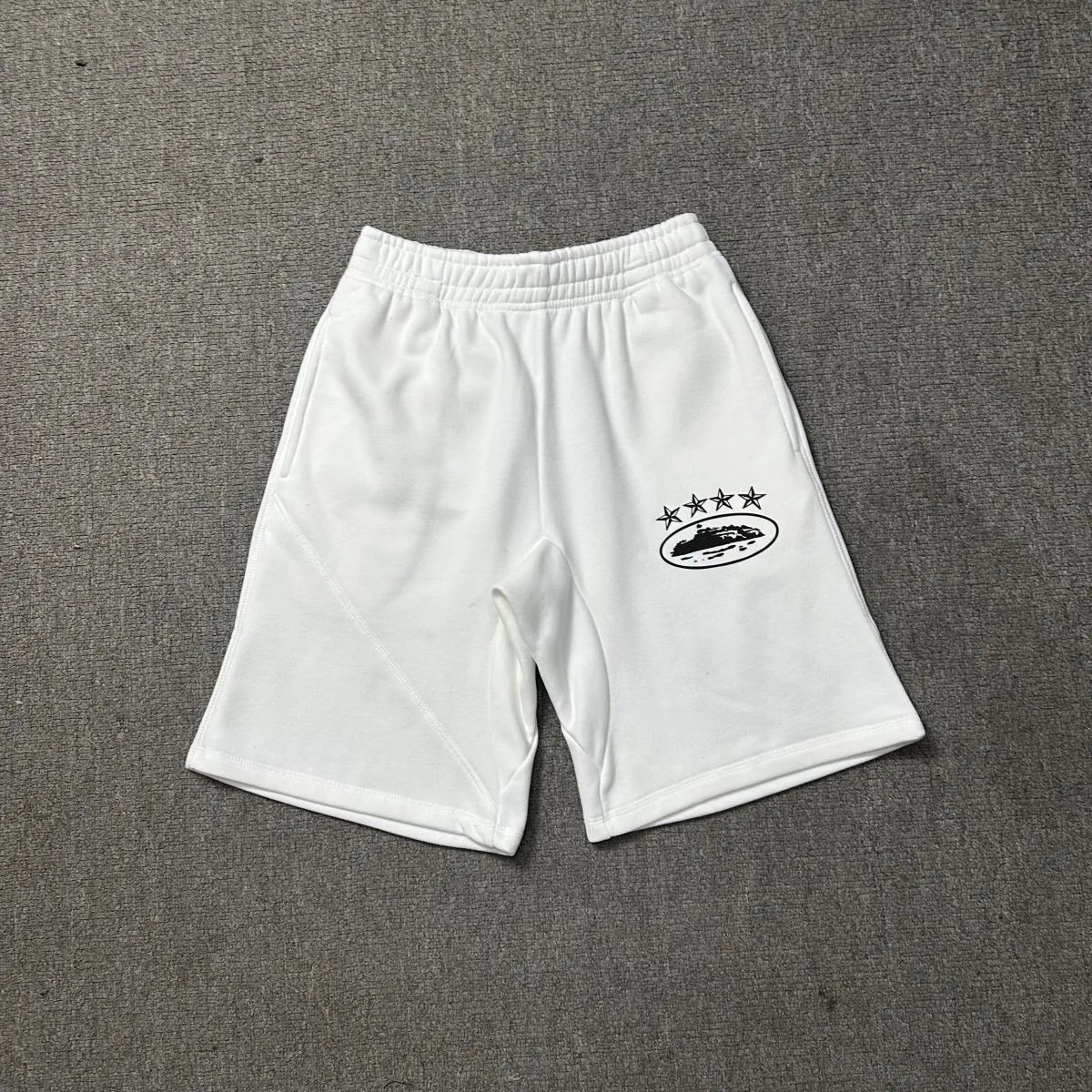 Corteiz Five-Star Trend Brand White Shorts