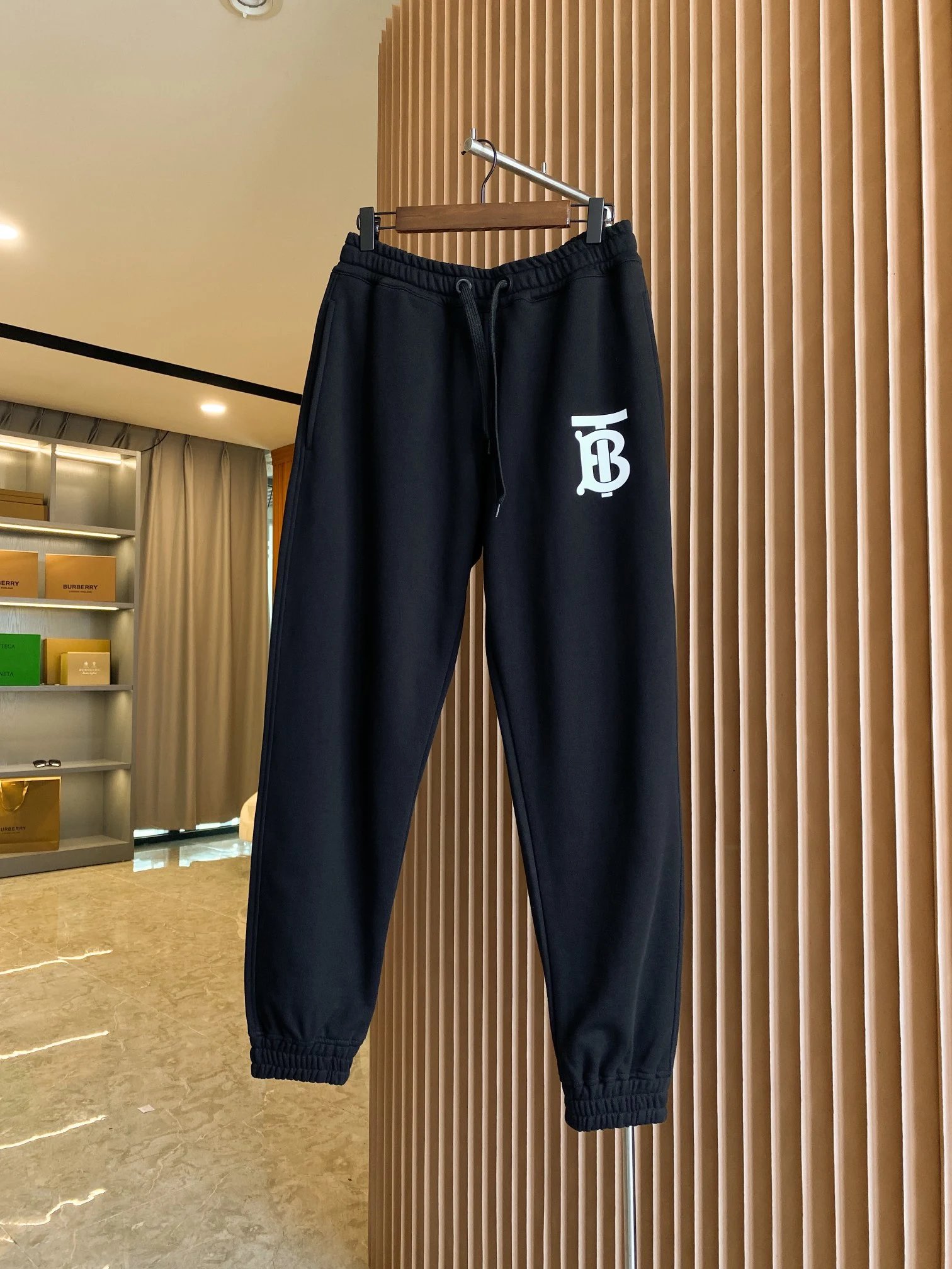 Burberry letter - printed casual black pants