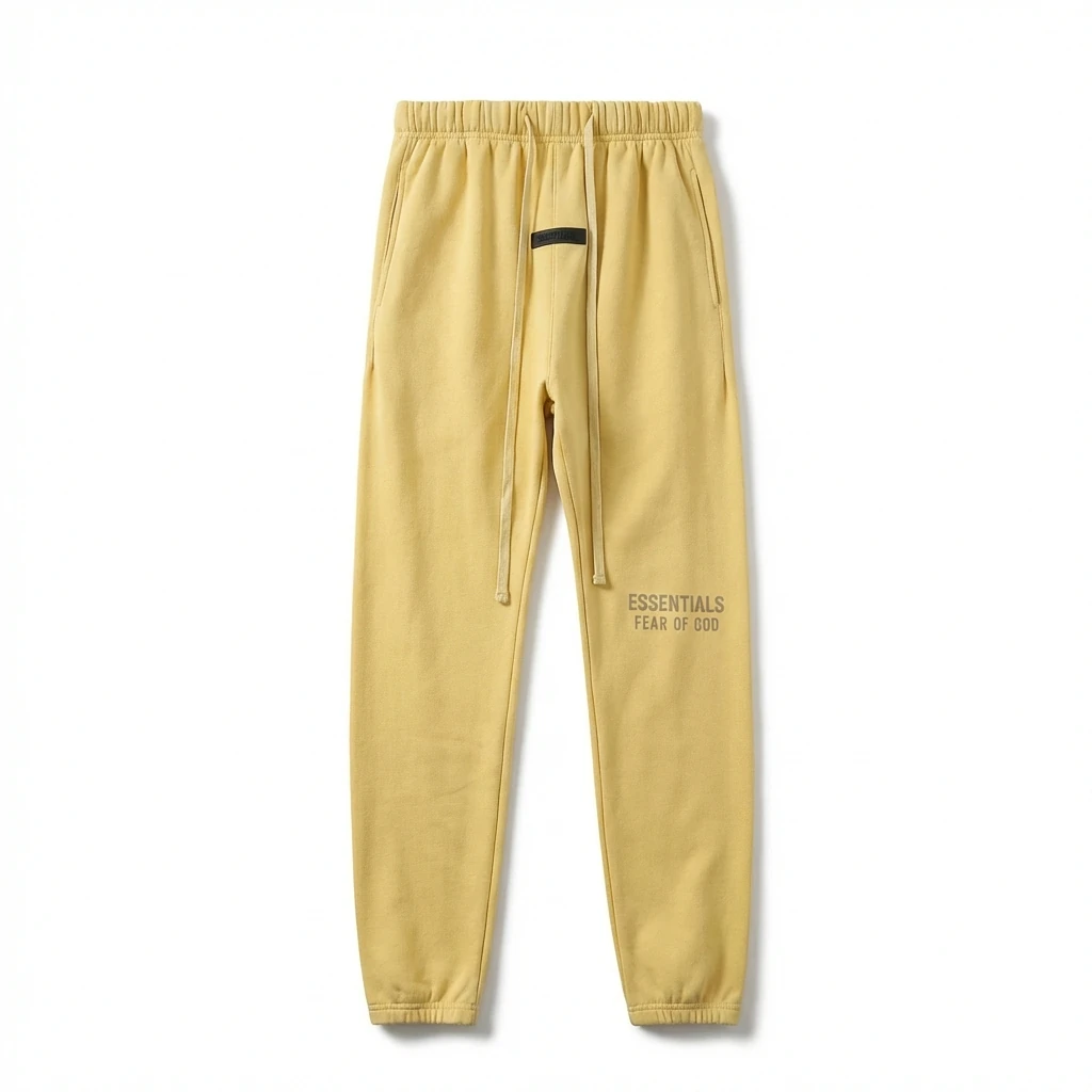 ESSENTIALS casual style light yellow sweatpants