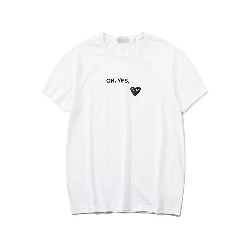 Comme des Garcons PLAY 2021-87 White Style 2187 Heart Logo T-Shirt Statement Graphic