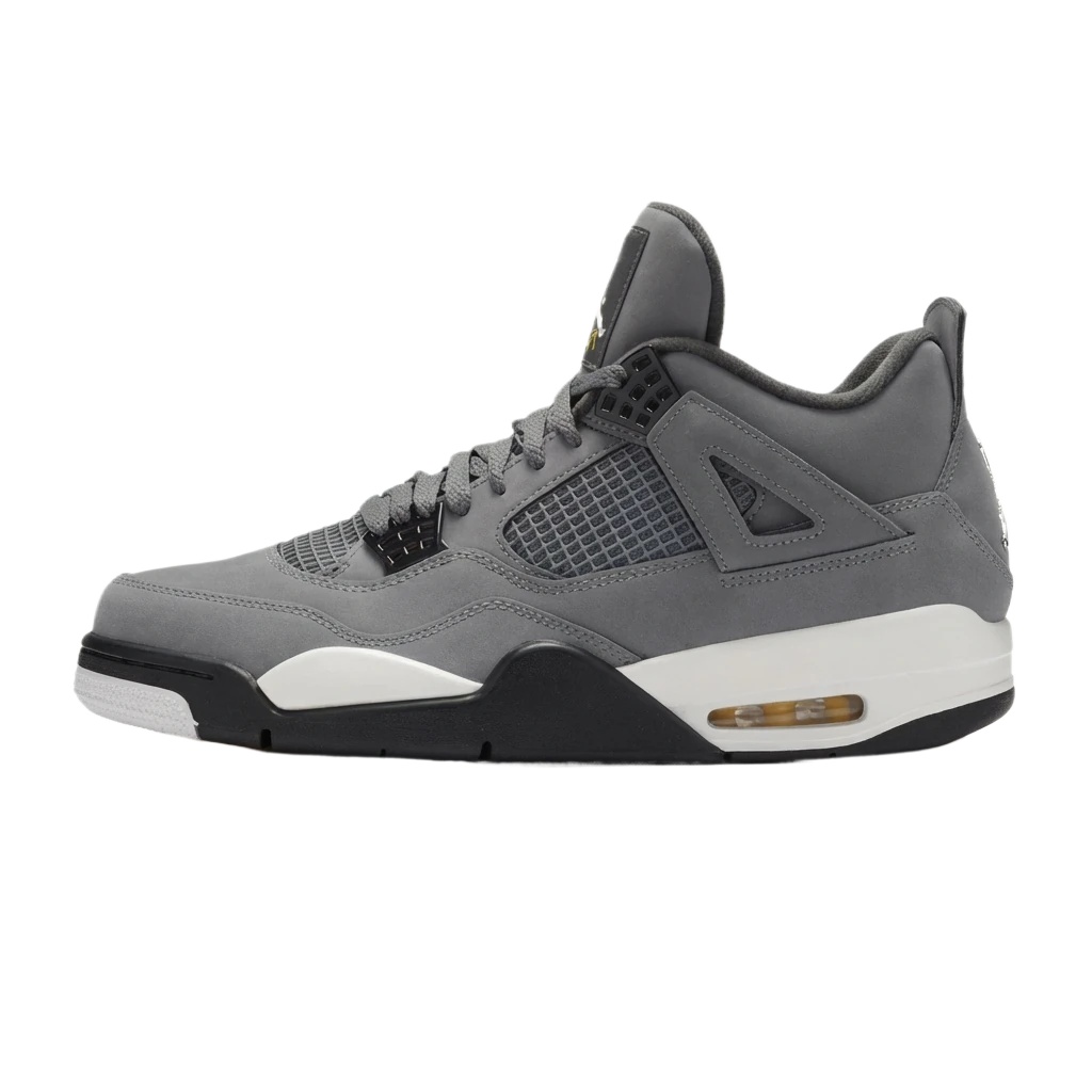 Jordan 4 Grey-Black Trendy Sneakers