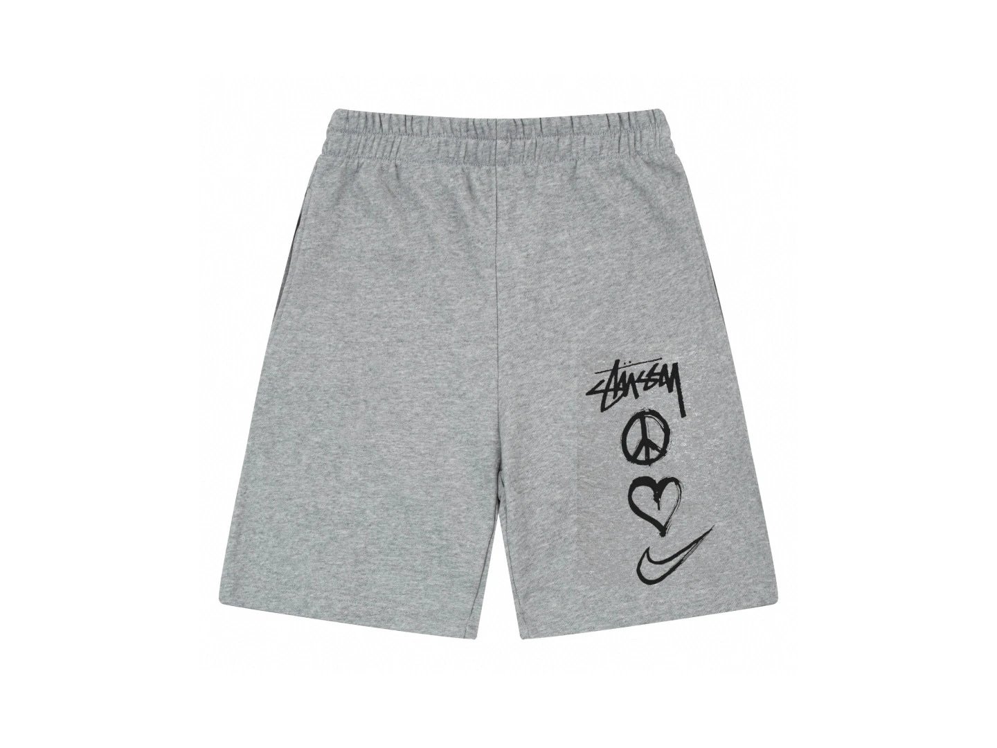 Stussy graffiti-style gray shorts