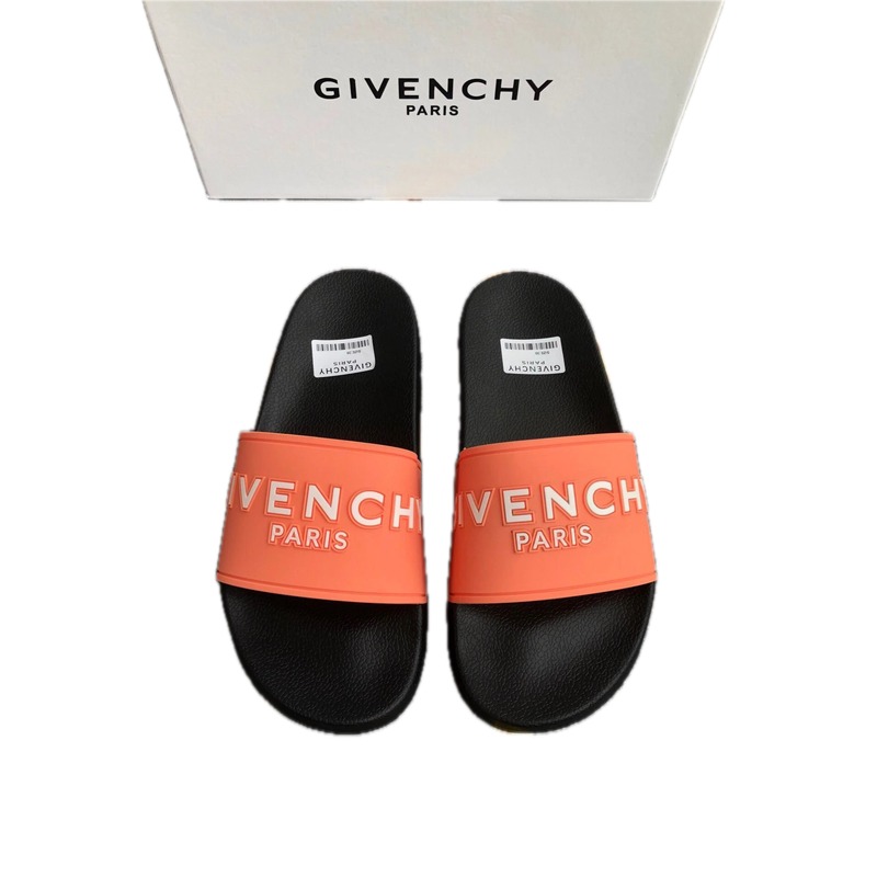 Givenchy PARIS Collection Trendy Orange & Black Slippers