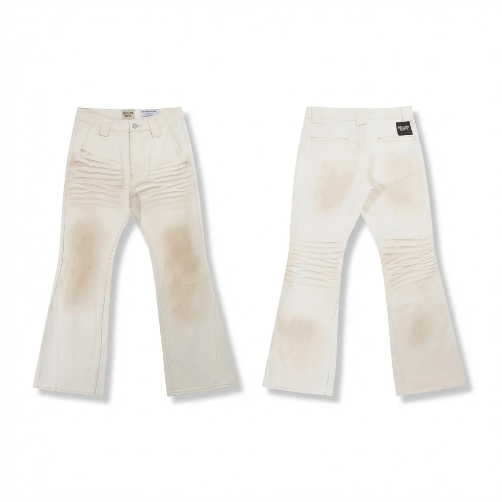 Gallery Dept. distressed-style white jeans
