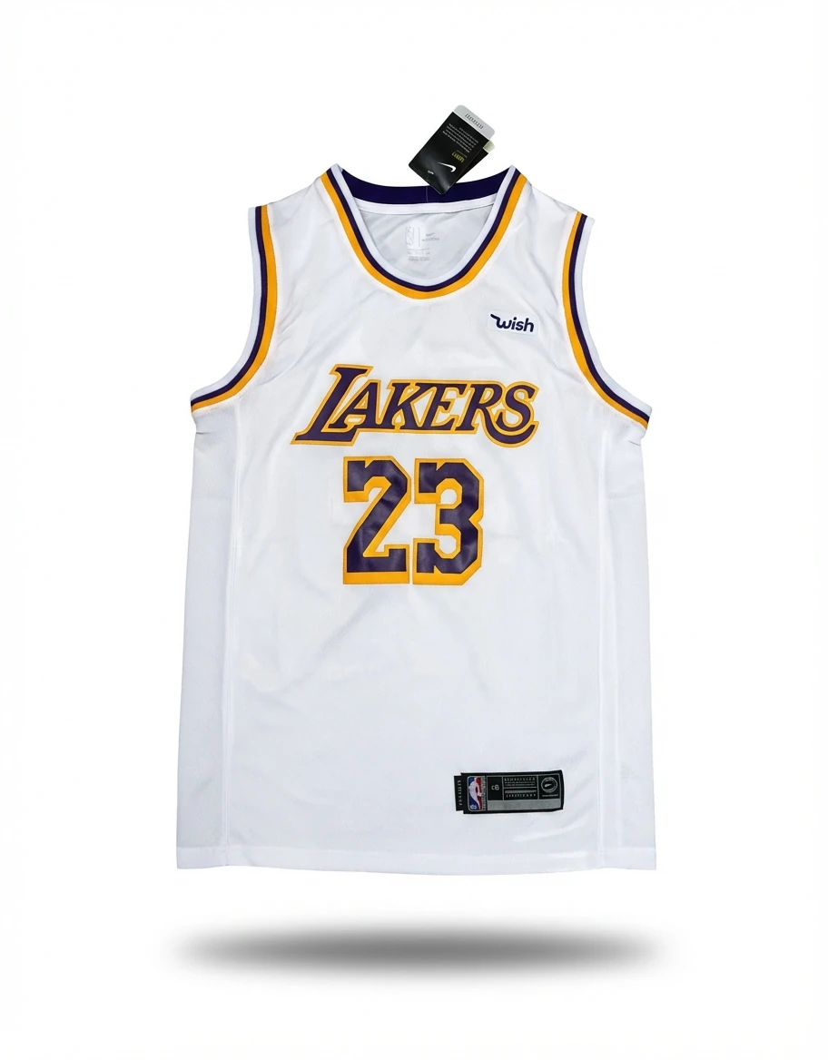LBJ's retro white jersey of the Lakers