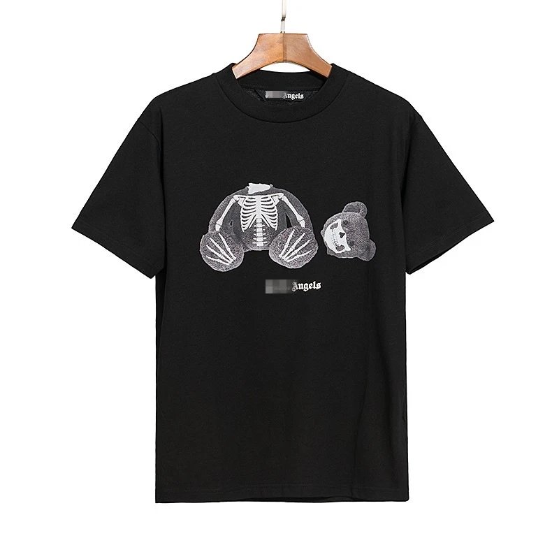Palm Angels Easy Match Bear graphic T-shirt White Colorful Bear for Everyday Use