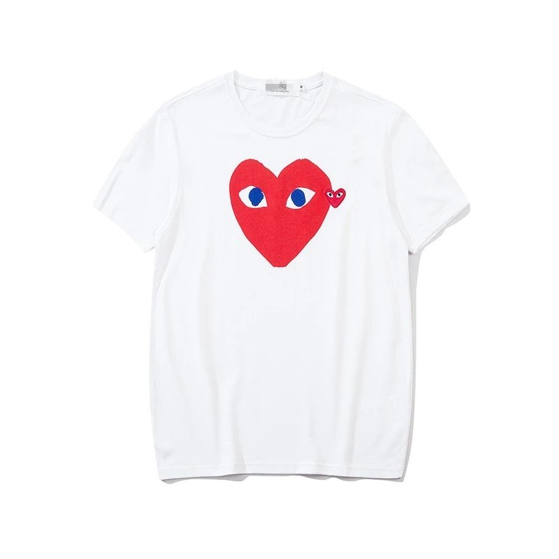 Comme des Garcons PLAY 2023-03 Red Style 2303 Heart Logo T-Shirt Smart Casual
