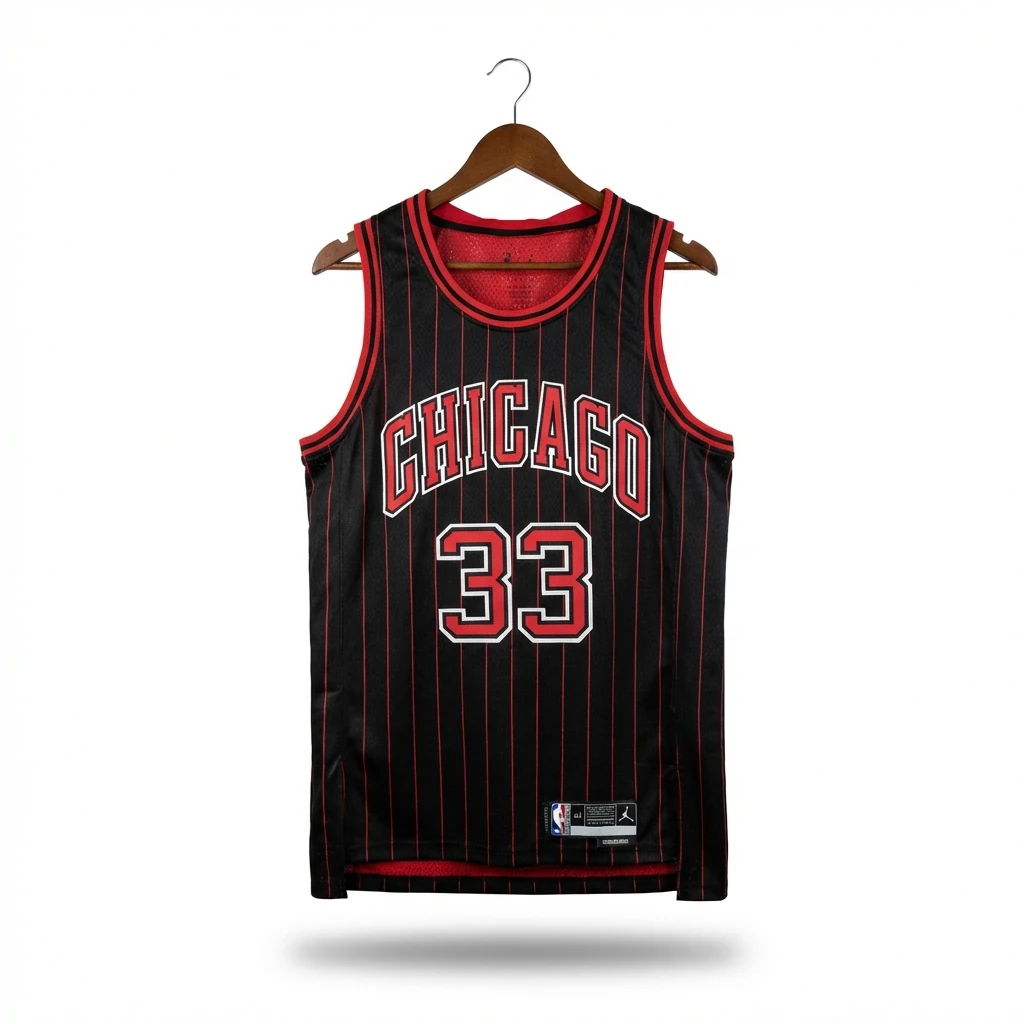 Michael Jordan retro black and red jersey