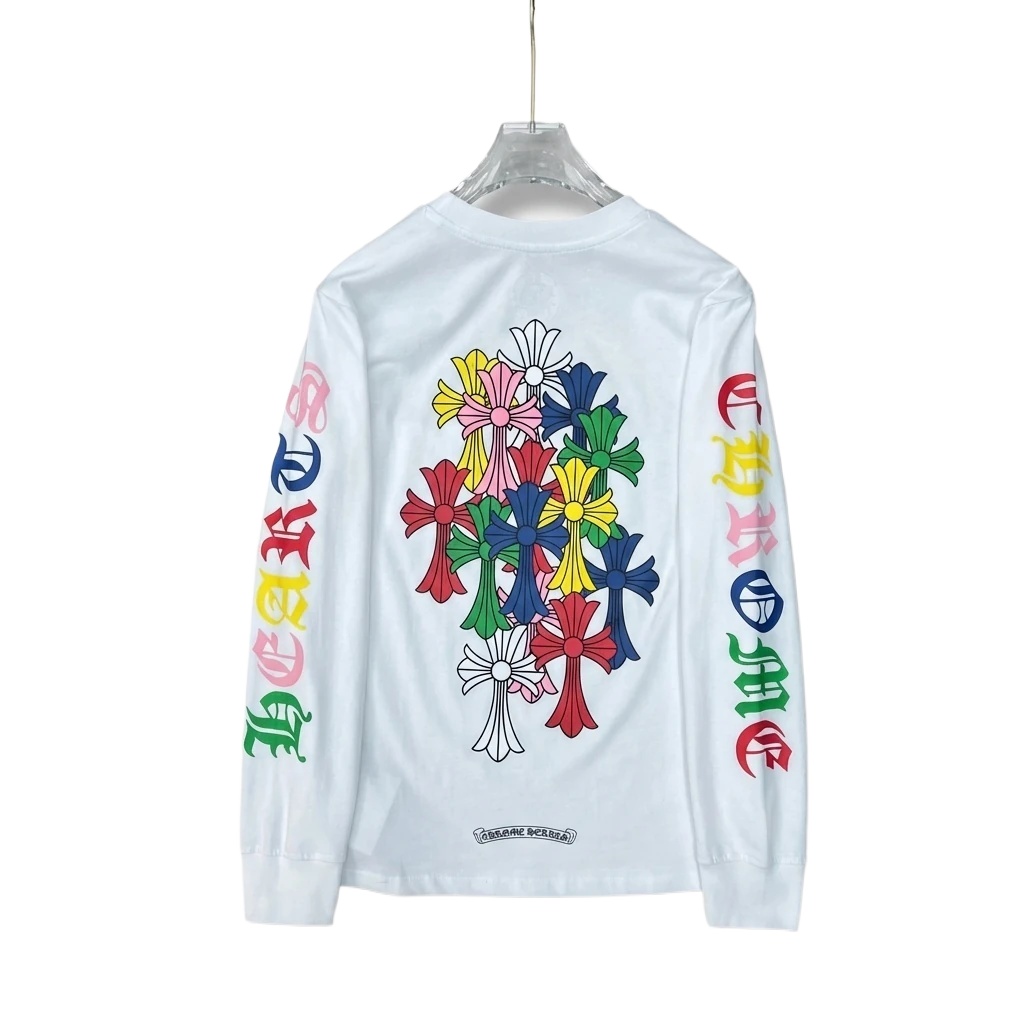 Chrome Hearts Colorful Floral Long-Sleeve T-Shirt