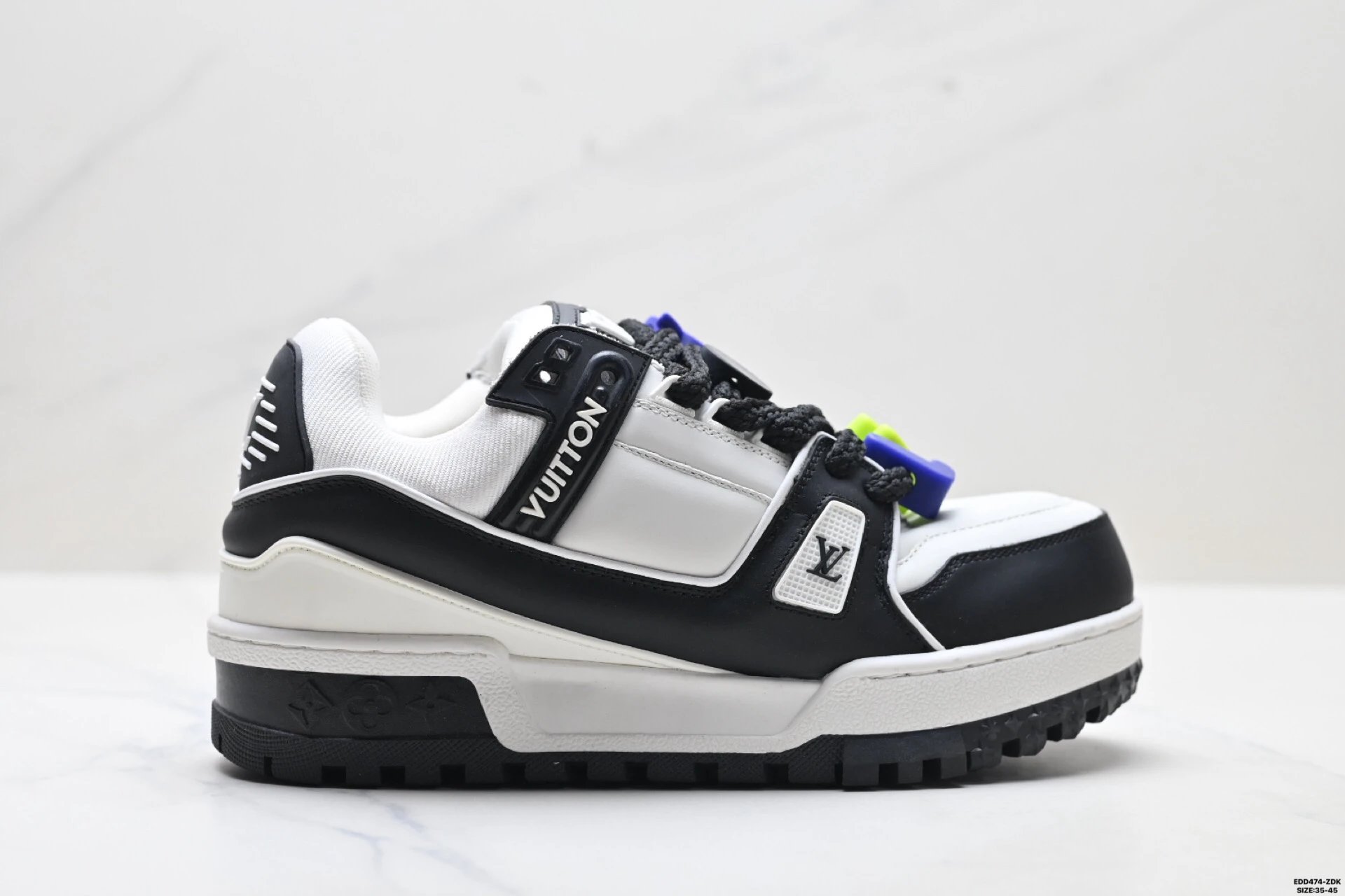 LV Black and White Fashionable Sports Shoes