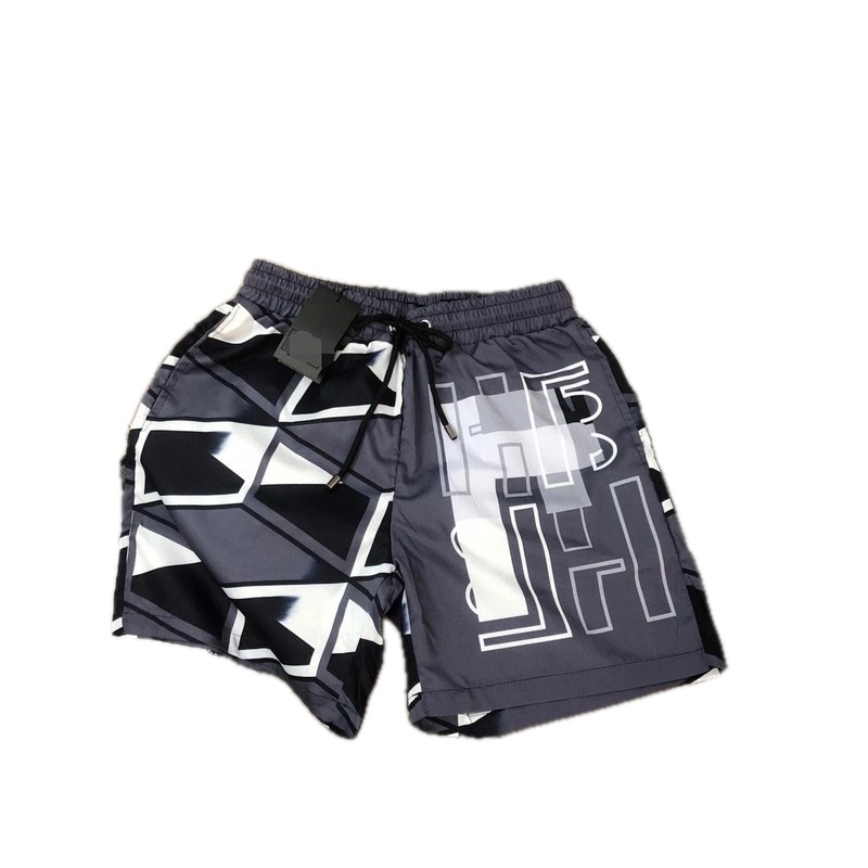 Fendi FF Print Trendy Black and Grey Casual Shorts