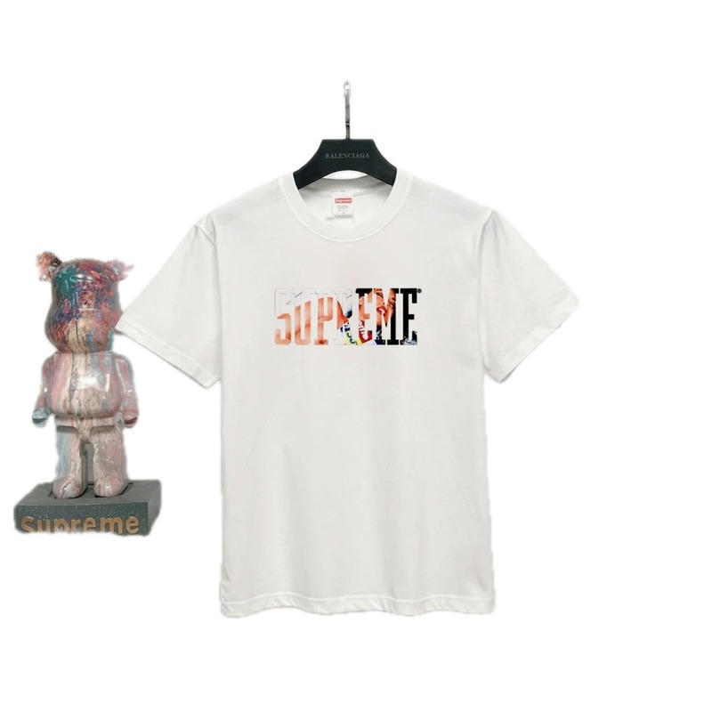 Supreme Printed Street Style White Short-sleeve T-shirt