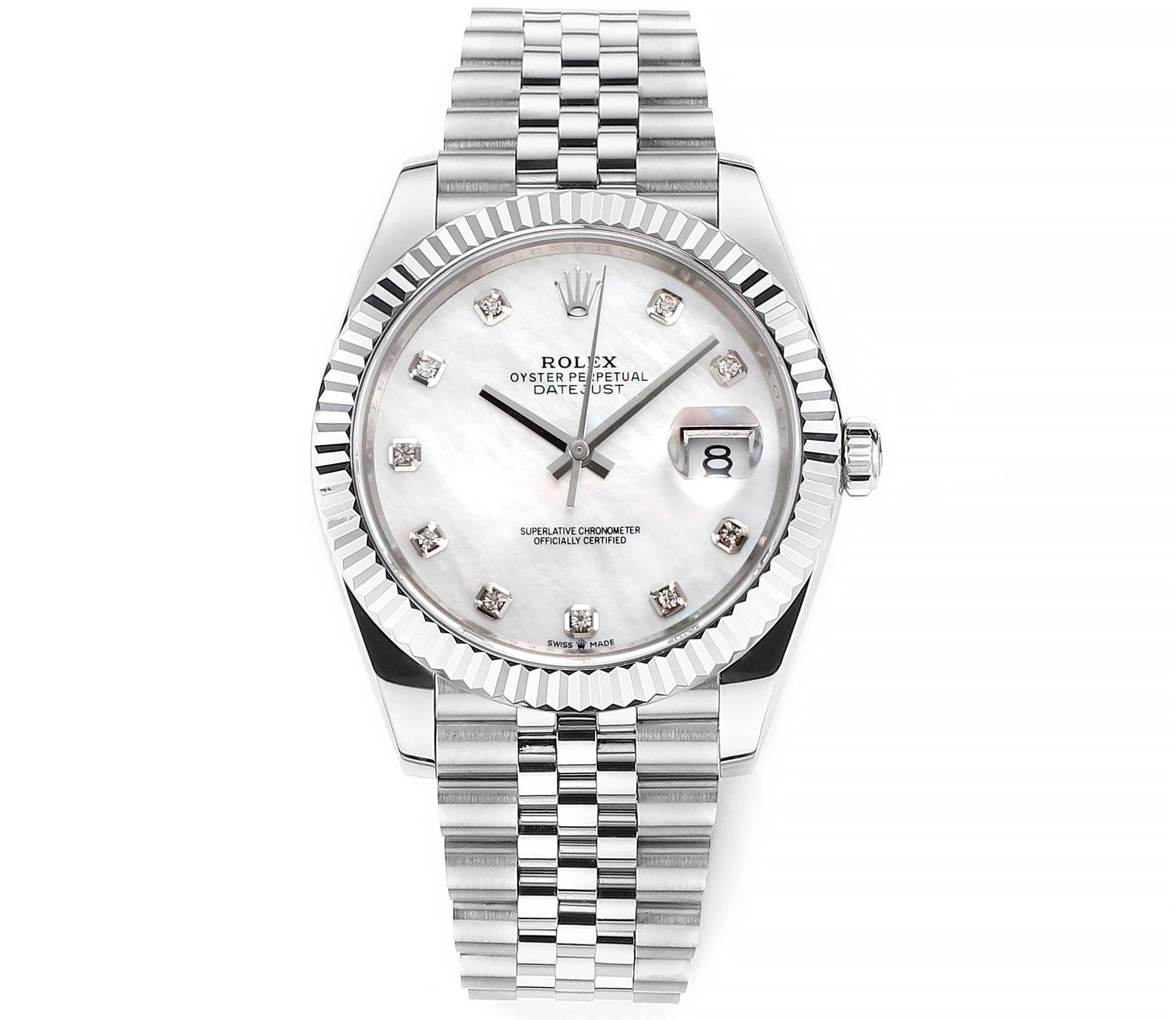 Collector Datejust Automatic Watch by Rolex - Silver And White