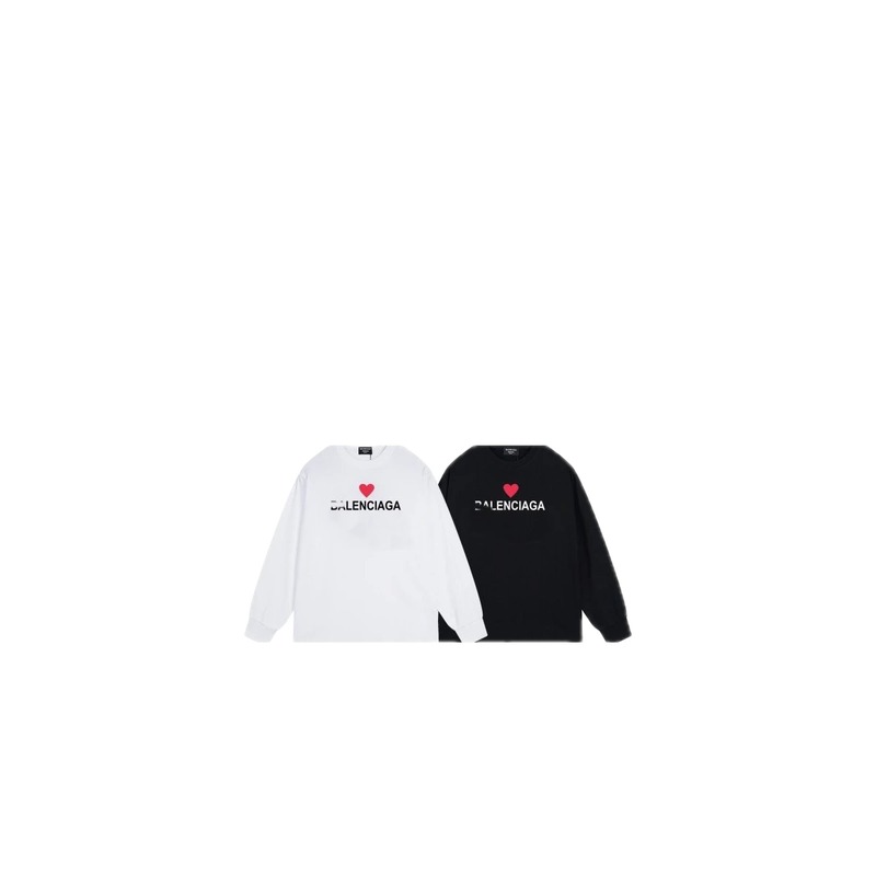Balenciaga Love Heart Casual Style Long-sleeved Shirt