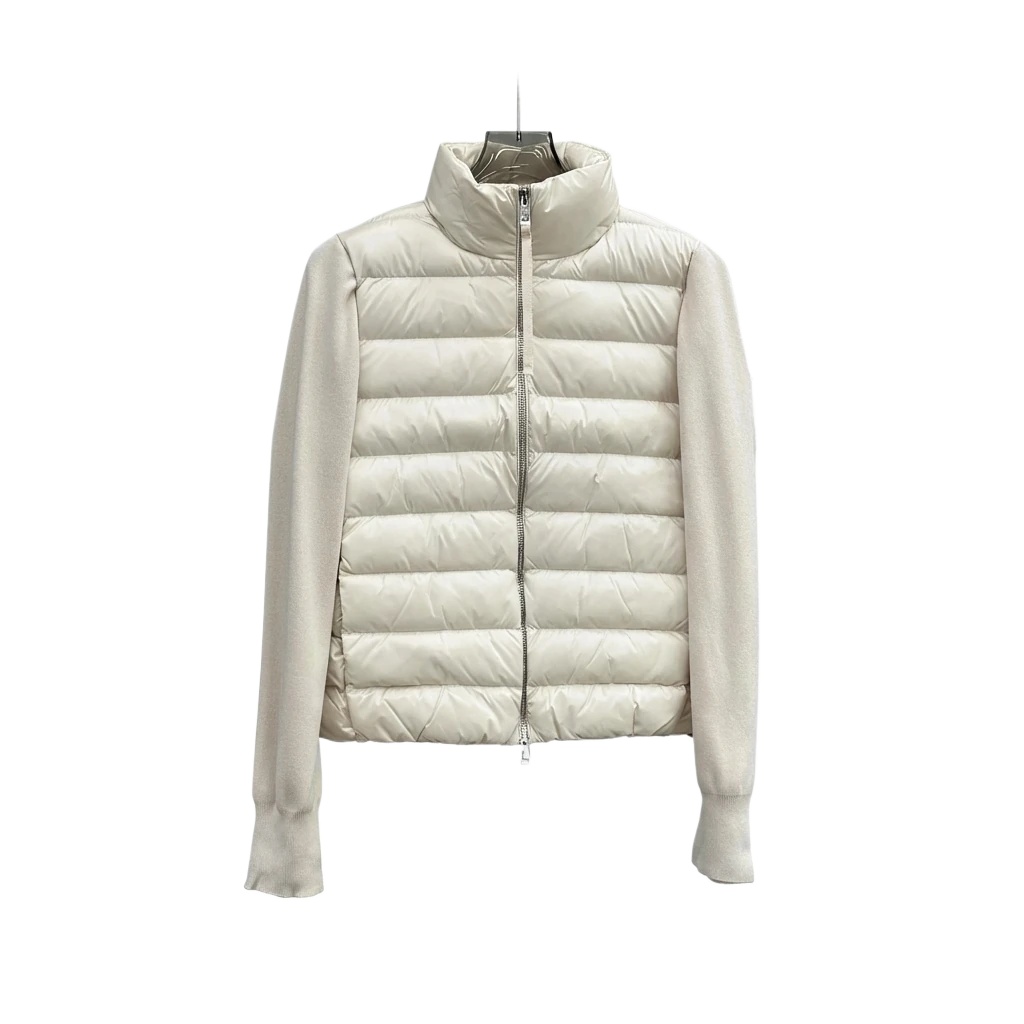 Moncler patchwork trendy down jacket