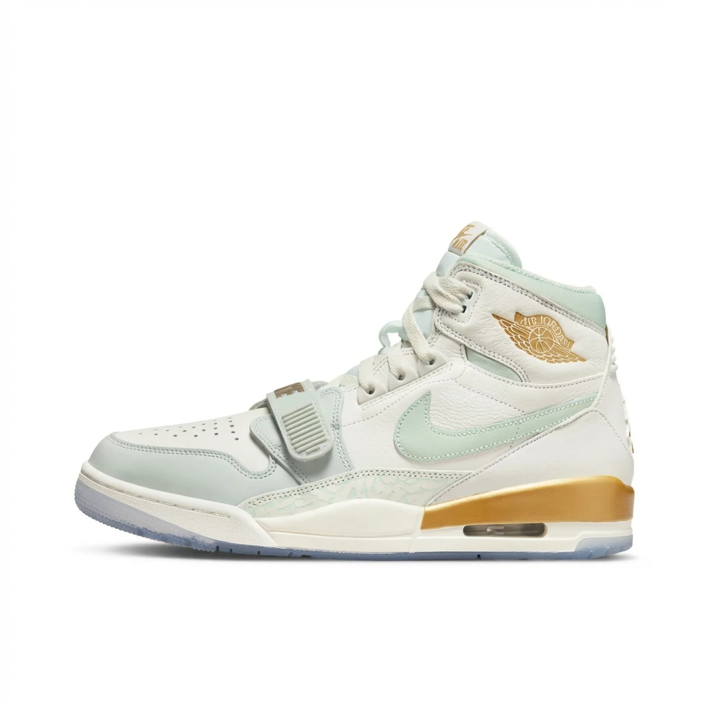 Jordan retro white-green sports shoes