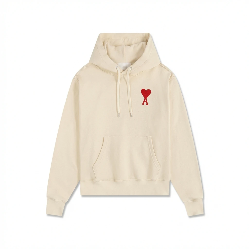 AMI Love Pattern Beige Sweatshirt