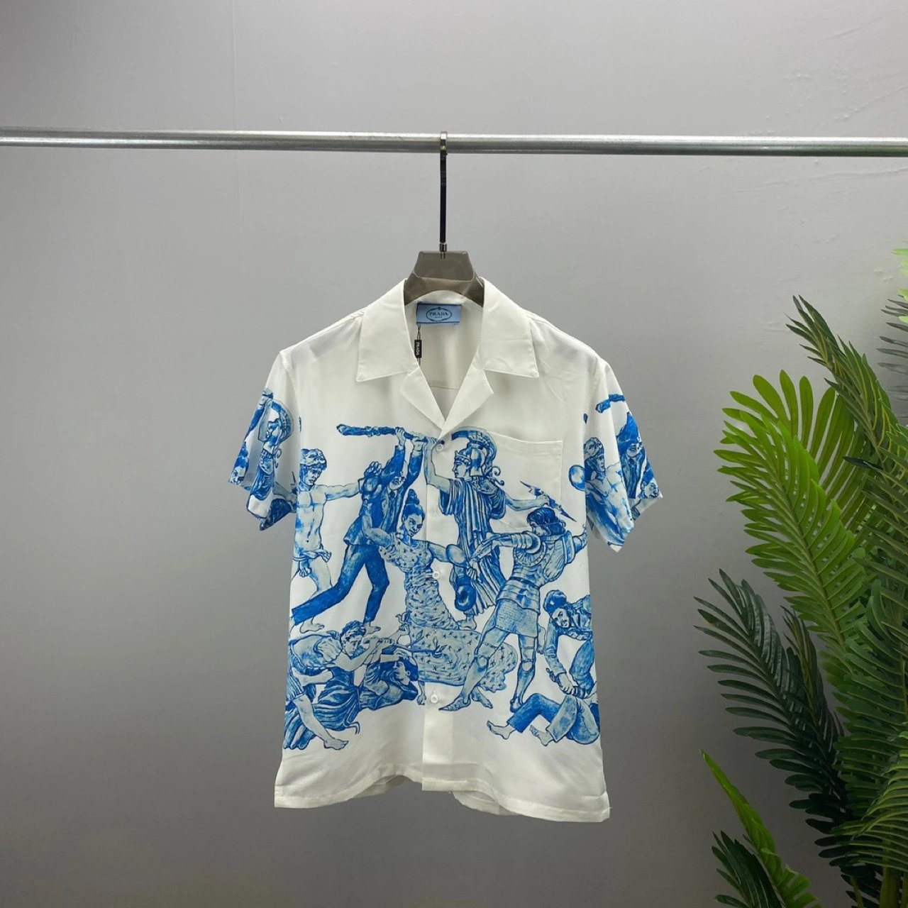 Dior Printed short-sleeve shirt White Button