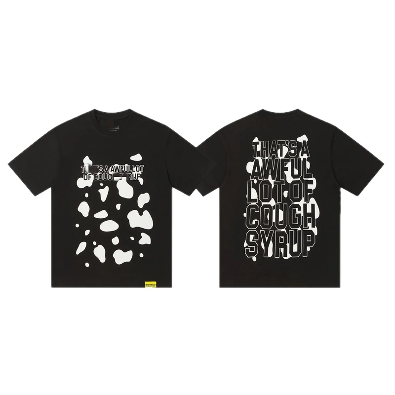 COUGH SYRUP Printed Street Style Black Short Sleeve T-shirt