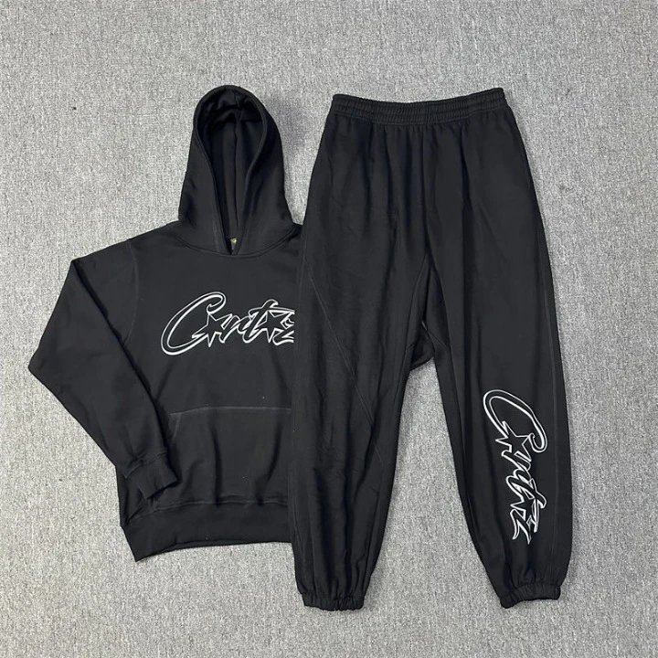 Stussy Black Tracksuit Set Smart Casual Logo