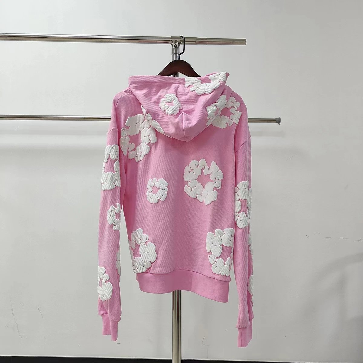 Pink Pastel Floral Hoodie Soft Color