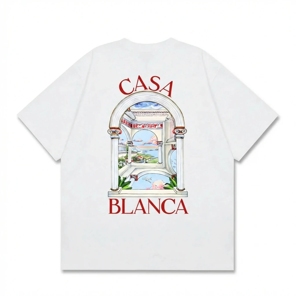 Casablanca retro style white T-shirt