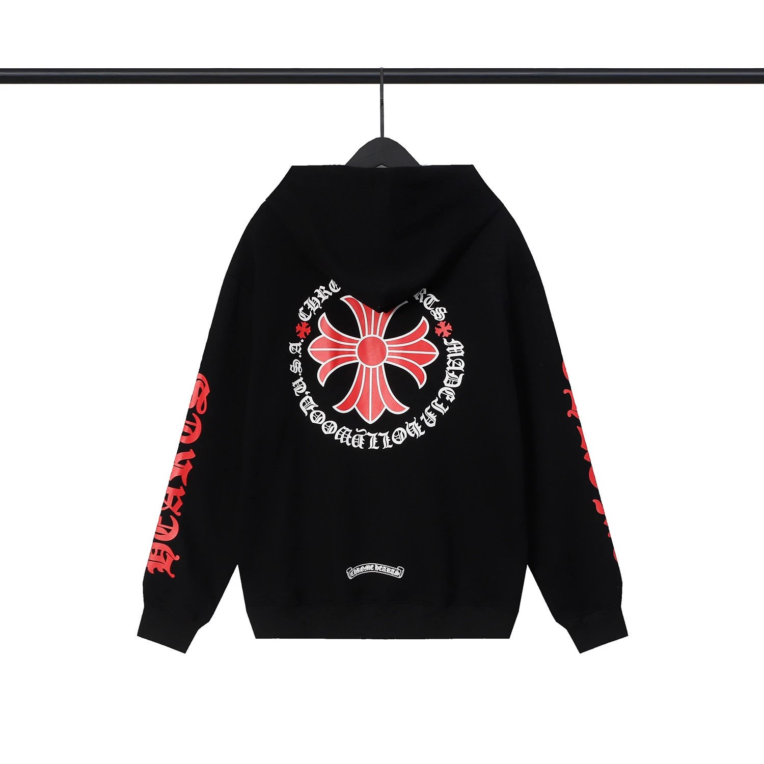 Chrome Hearts 2089-62 Black Cross Graphic Hoodie Soft Neutral