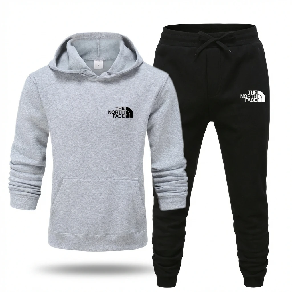 North Face simple style gray and black suit