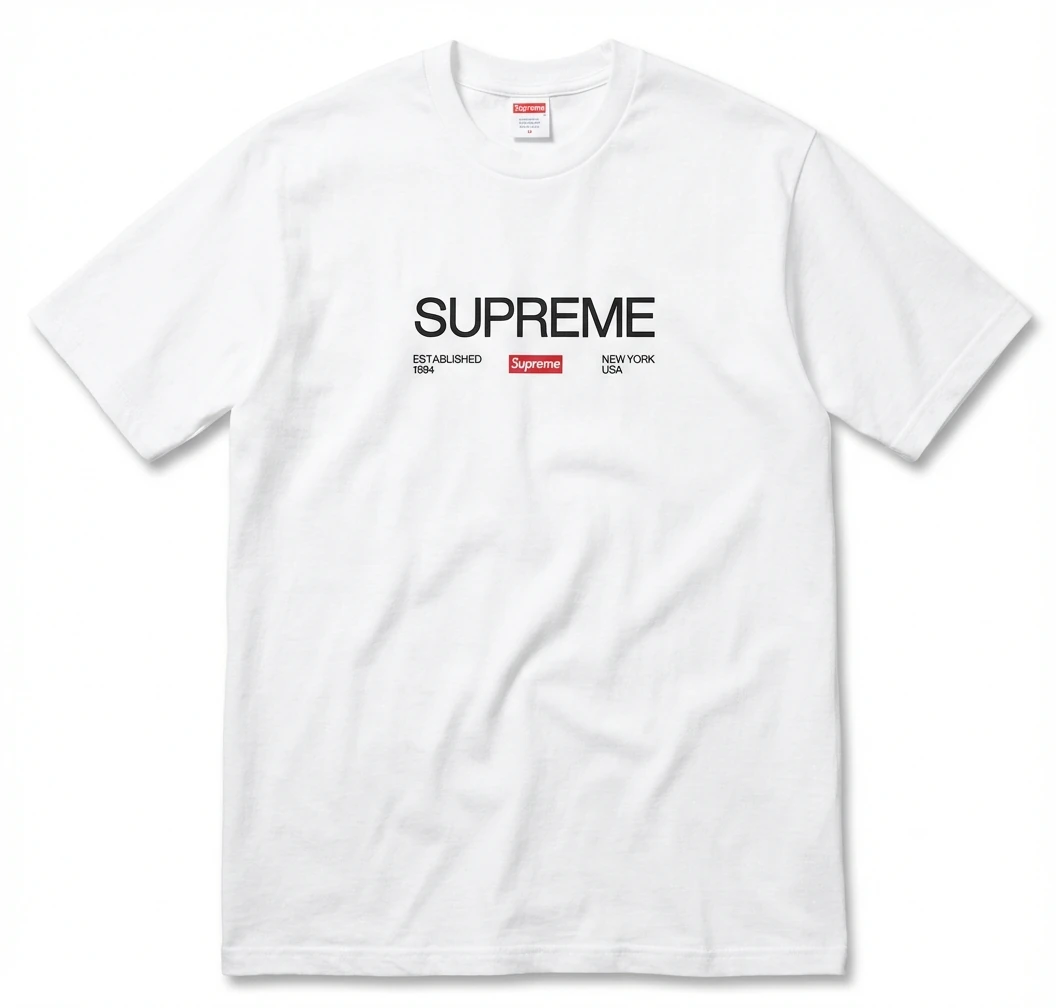 Supreme basic simple white T-shirt