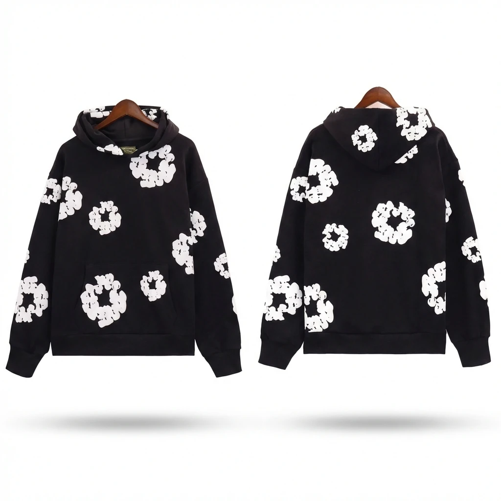 DENIM TEARS Printed Trendy Cool Black Sweatshirt