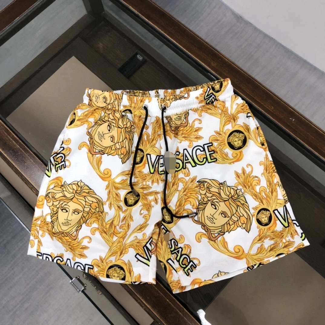 Versace Medusa Luxury Print White Shorts