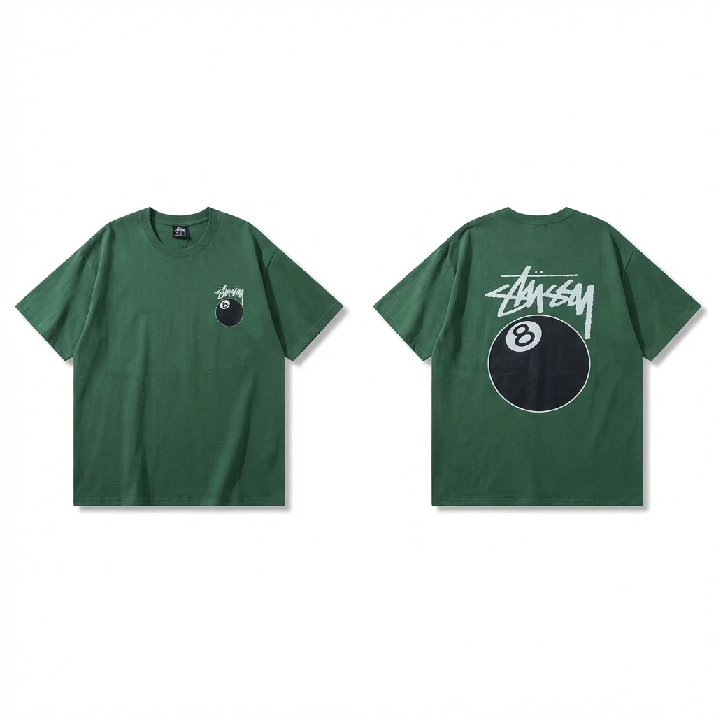 Stussy Black Eight Series Trendy and Cool Style T-shirt