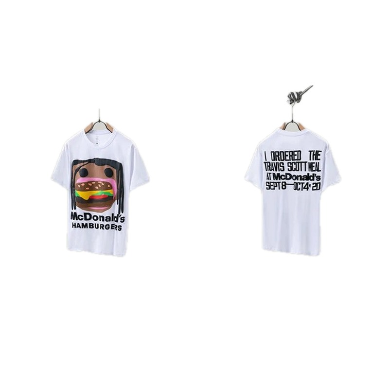 Travis Scott x McDonald's Co-branded Street Style White T-shirt