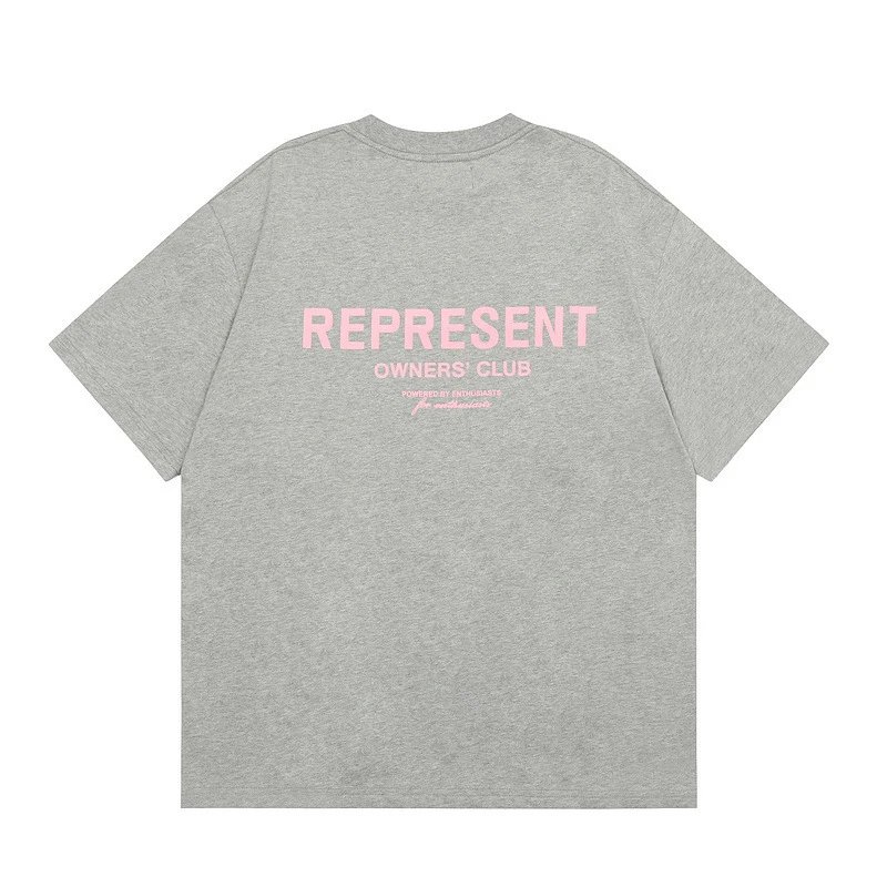 Represent Gray Style 868 Owners Club T-Shirt Layered Outfit Logo