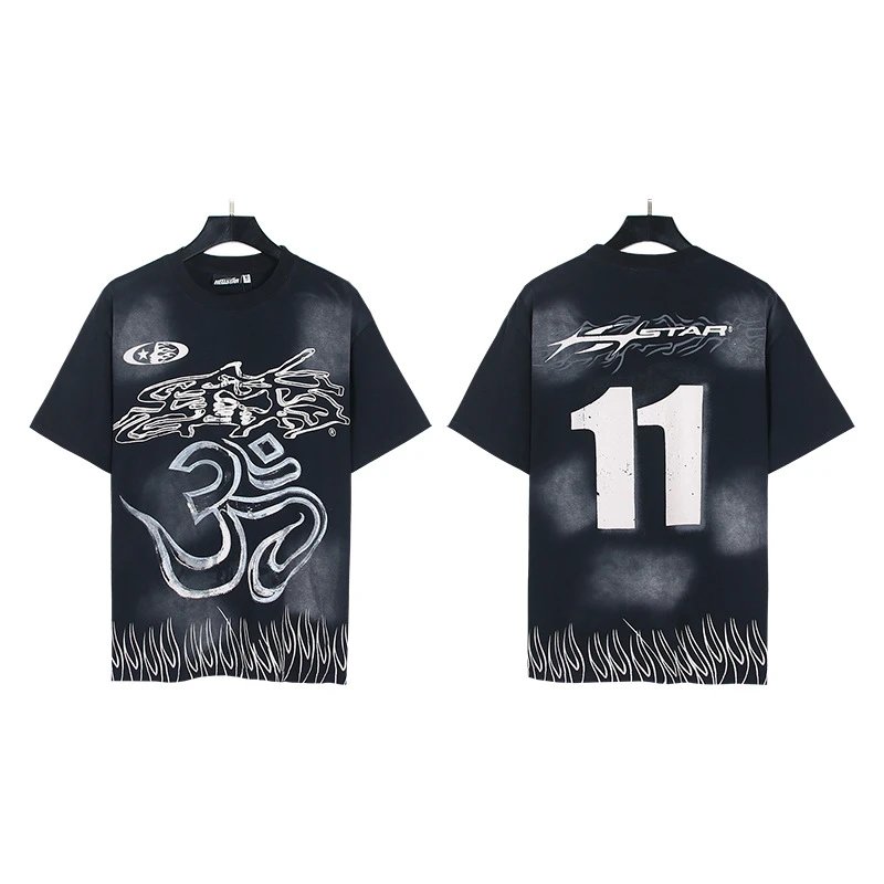 Hellstar No.11 Printed Street Style Black T-Shirt