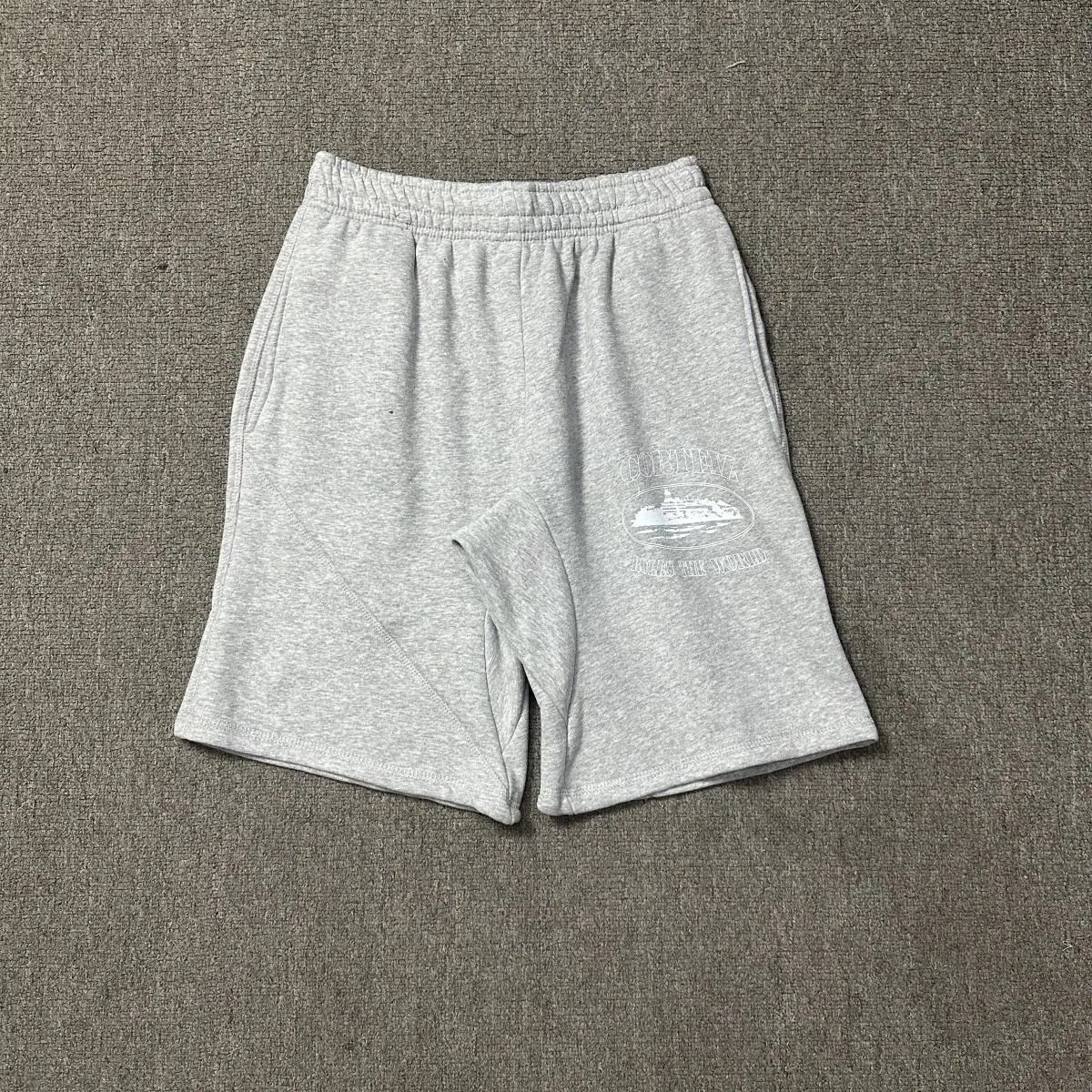 Corteiz vintage-style grey shorts