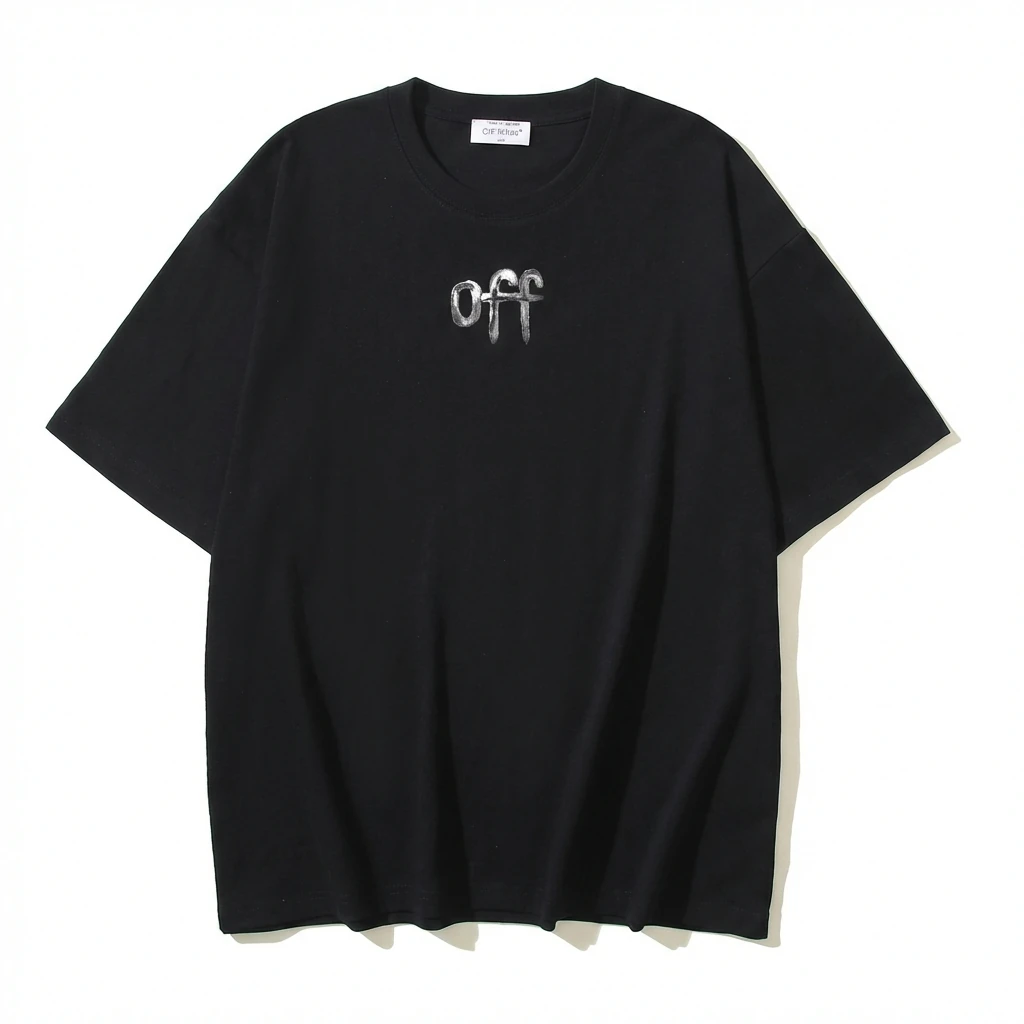 Off-White letter-style black T-shirt
