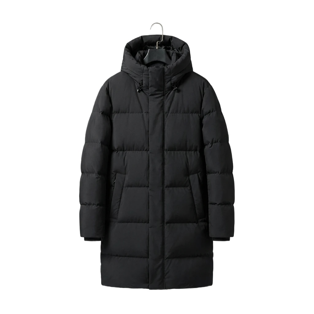 MLB long black down jacket