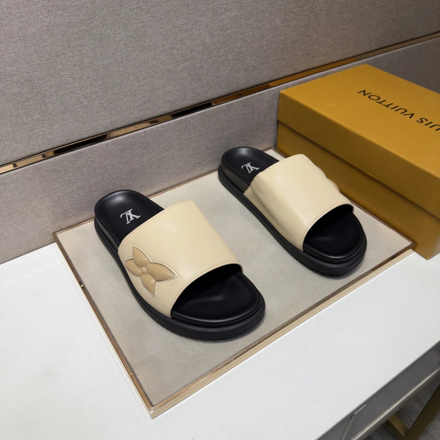 Louis Vuitton Monogram Minimalist Style Off-white Slides