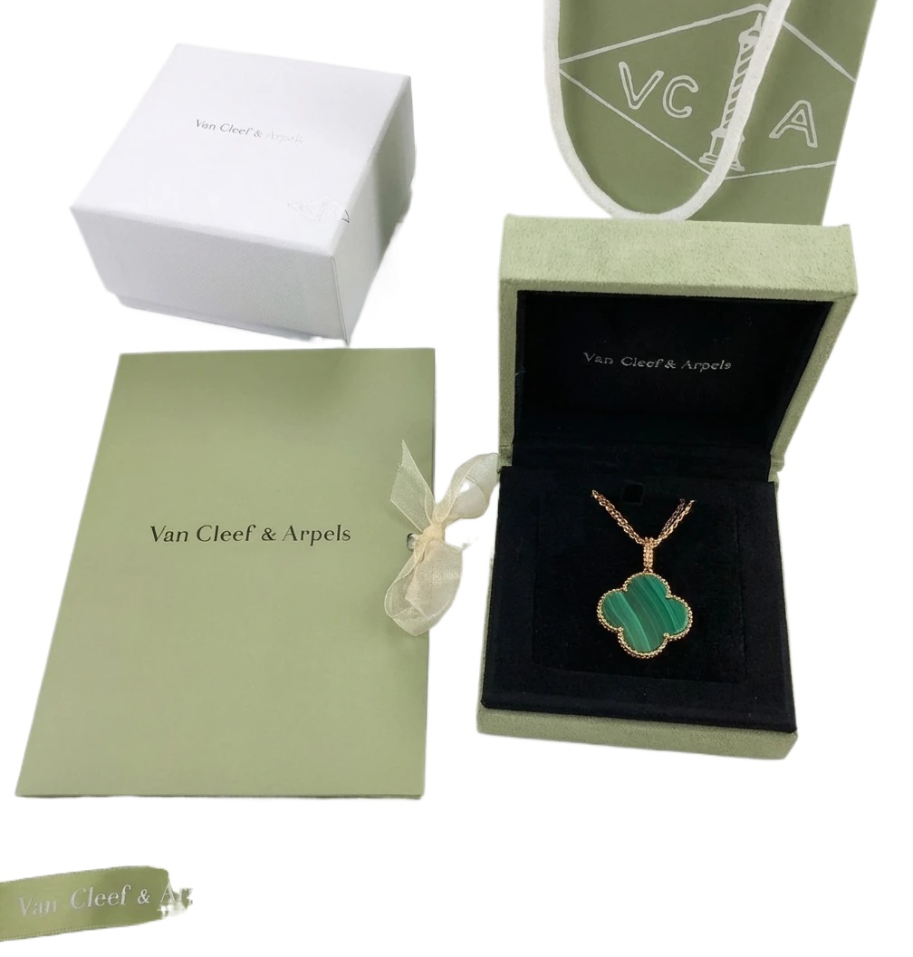 Van Cleef & Arpels Four-leaf Clover Green Necklace