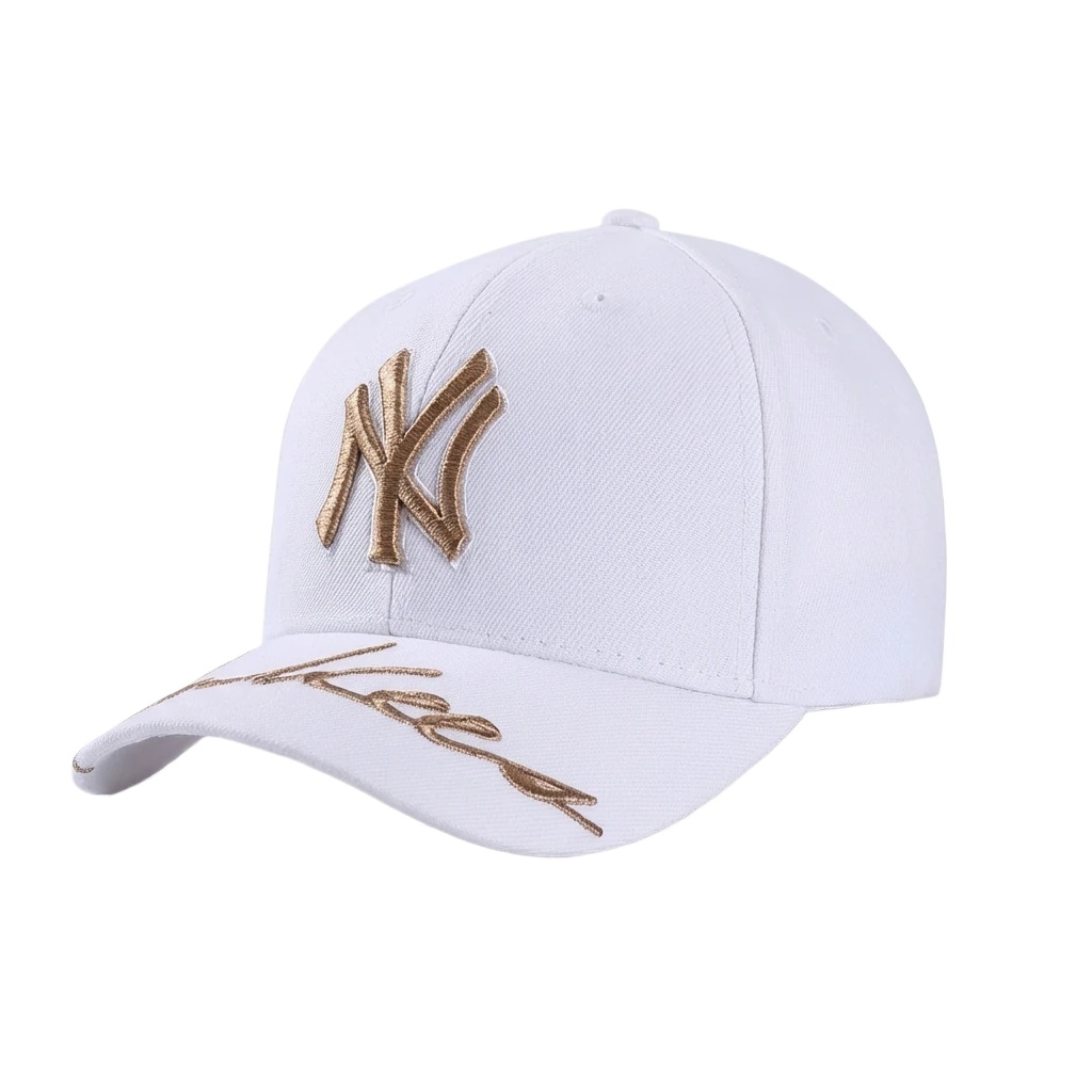 Classic-style white baseball cap of MLB
