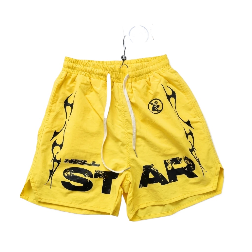 Hellstar Flame Wind Yellow Shorts